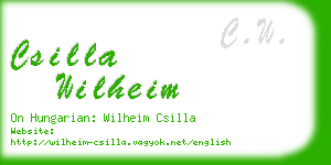 csilla wilheim business card
